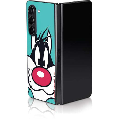 Looney Tunes Sylvester Zoomed In Galaxy Z Fold5 5G Skin